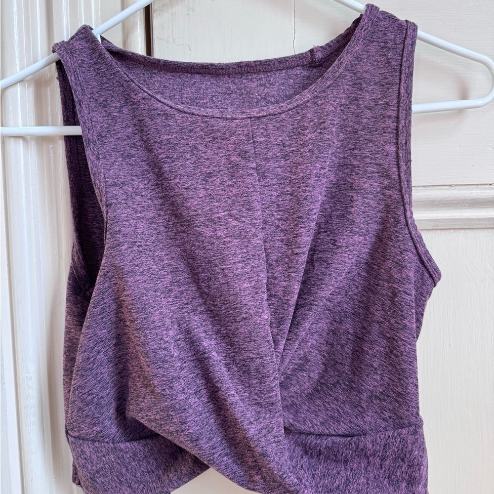 Purple Twist-Front Women’s Tank Top